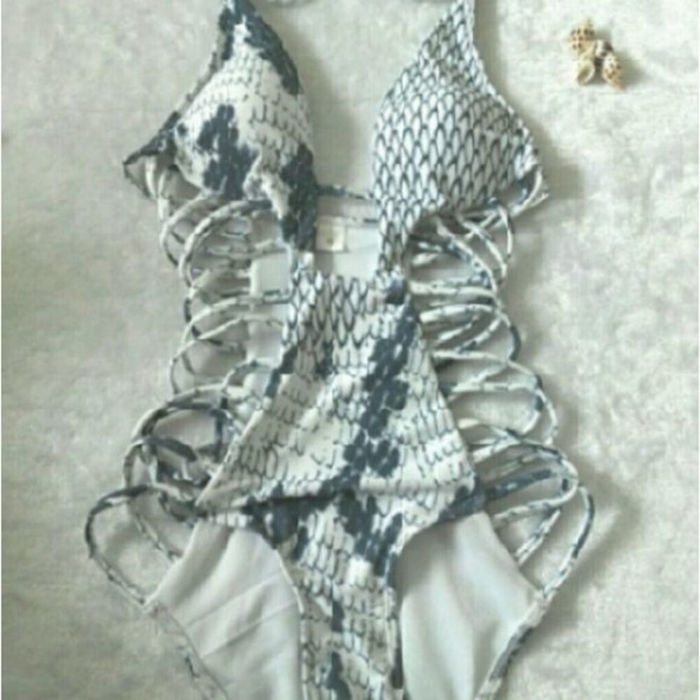 Print One Piece Swimsuits Monokinis Women B - Picture 3 of 6